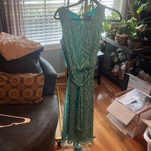 JBS teal and white dress size 10. Excellent condition. Belted waist. Sleeveless